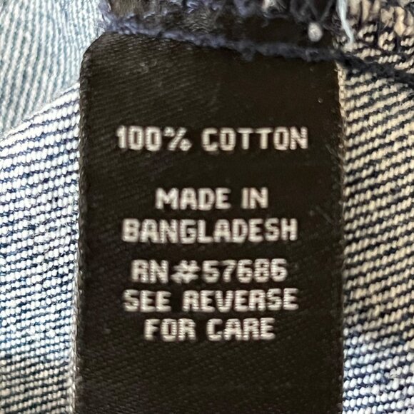 New Look Women's Distressed Blue Denim Jacket Size M Button-Down Cotton NWT - Picture 8 of 10